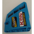 LEGO Donker Azuurblauw Gebogen Paneel 13 Links met KRN Power Tools Sticker (64394)