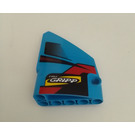 LEGO Donker Azuurblauw Gebogen Paneel 14 Rechtsaf met "Firm Gripp" Sticker (64680)