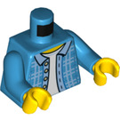 LEGO Dark Azure Dad mit Beard Minifig Torso (973 / 76382)