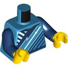 LEGO Dark Azure Gamer, Male (60388) Minifig Torso (973 / 76382)
