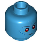 LEGO Dark Azure Grand Admiral Thrawn Minifigure Kopf (Einbau-Vollbolzen) (3626 / 30677)