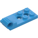 LEGO Donker azuurblauw Scharnier Plaat Onderkant 2 x 4 met 4 Noppen en 2 pin gaten (43056)