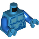 LEGO Donker Azuurblauw Hydro-Man Minifig Torso (973 / 76382)