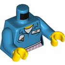 LEGO Dunkles Azur Eis Jo Minifigur Torso (973 / 76382)