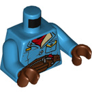 LEGO Donker Azuurblauw Jacket met Riem Bag Torso (973 / 76382)