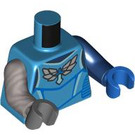 LEGO Donker Azuurblauw Knight Stunt Rider Minifig Torso (973 / 76382)