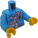 LEGO Celeste oscuro Minifigura Torso (973 / 76382)