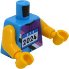 LEGO Dunkles Azur Minifigur Torso Sprinter (973)