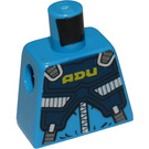 LEGO Mørk Azure Minifig Torso uden arme med ADU (973)