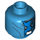 LEGO Dark Azure Nebula Minifigure Head (Recessed Solid Stud) (3626 / 33359)