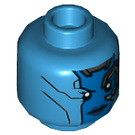 LEGO Dark Azure Nebula Minifigure Head (Recessed Solid Stud) (3626 / 50702)
