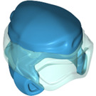 LEGO Dark Azure Ninjago Wrap mit Transparent Light Blau Scuba Diver Maske (77151)