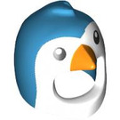 LEGO Dark Azure Penguin Costume Kopfbedeckung mit Weiß Gesicht und Orangefarbener Schnabel (28193 / 101434)