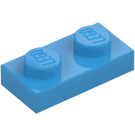 LEGO Dunkles Azur Platte 1 x 2 (3023 / 28653)