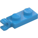 LEGO Dark Azure Plate 1 x 2 with Horizontal Clip on End (42923 / 63868)