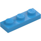 LEGO Azur Foncé assiette 1 x 3 (3623)