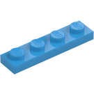 LEGO Ciemny lazur Talerz 1 x 4 (3710)