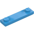 LEGO Donker azuurblauw Plaat 1 x 4 met Twee Noppen met groef (41740)