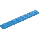 LEGO Mørk Azure Plade 1 x 8 (3460)