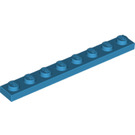 LEGO Dark Azure Platte 1 x 8 (3460)