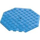 LEGO Azzurro scuro Piastra 10 x 10 Octagonal con Foro (89523)