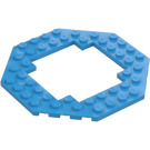 LEGO Azzurro scuro Piastra 10 x 10 Octagonal con Open Centro (6063 / 29159)