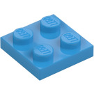 LEGO Tumma asuurinsininen Levy 2 x 2 (3022 / 94148)