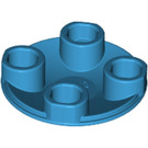 LEGO Donker Azuurblauw Plaat 2 x 2 Ronde met Afgerond Onderzijde (2654 / 28558)