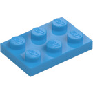 LEGO Celeste oscuro Placa 2 x 3 (3021)