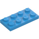 LEGO Azur Foncé assiette 2 x 4 (3020)