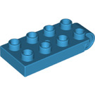 LEGO Dark Azure Plate 2 x 4 with B Connector Top (16686)