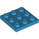 LEGO Dark Azure Plate 3 x 3 (11212)