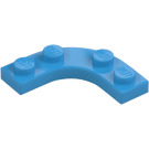 LEGO Donker azuurblauw Plaat 3 x 3 Afgerond Hoek (68568)