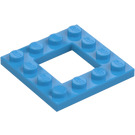 LEGO Dark Azure Plate 4 x 4 with 2 x 2 Open Center (64799)