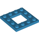 LEGO Azur foncé assiette 4 x 4 avec 2 x 2 Open Centre (64799)