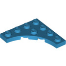 LEGO Dark Azure Plate 4 x 4 with Circular Cut Out (35044)