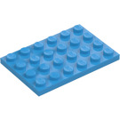 LEGO Dark Azure Plate 4 x 6 (3032)