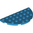 LEGO Azur foncé assiette 4 x 8 Rond Demi Cercle (22888)