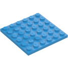 LEGO Mørk Azure Plade 6 x 6 (3958)