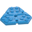 LEGO Donker azuurblauw Plaat 6 x 6 Hexagonal (27255)