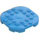 LEGO Donker azuurblauw Plaat 6 x 6 x 0.7 Rond Semicircle (66789)