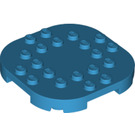 LEGO Dark Azure Platte 6 x 6 x 0.7 Runden Semicircle (66789)
