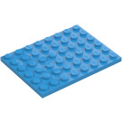 LEGO Ciemny lazur Talerz 6 x 8 (3036)