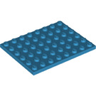 LEGO Dark Azure Plate 6 x 8 (3036)