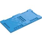 LEGO Mørk Azure Plade 8 x 16 x 0.7 med Tiles (71772)