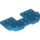 LEGO Azur foncé assiette 8 x 4 x 0.7 avec Coins arrondis (73832)