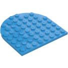 LEGO Donker azuurblauw Plaat 8 x 8 Rond Halve Cirkel (41948)