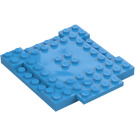 LEGO Тъмнолазурно Плоча 8 x 8 x 0.7 с Cutouts и Ledge (15624)