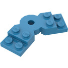 LEGO Azur foncé assiette Rotated 45° (79846)