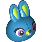 LEGO Dark Azure Rabbit Head with Lime Ears (50232)